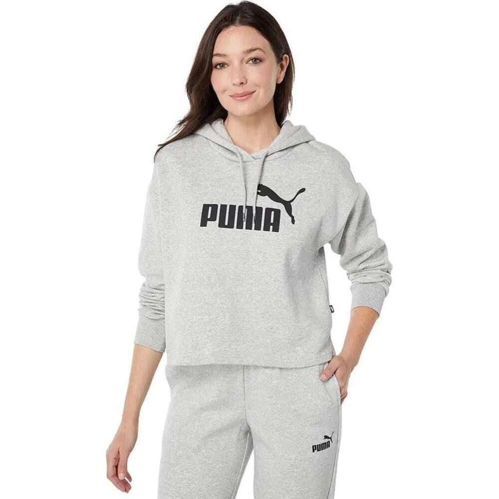 Woman's PUMA Essentials Cropped Logo Fleece Hoodie.  Retailed for $50/